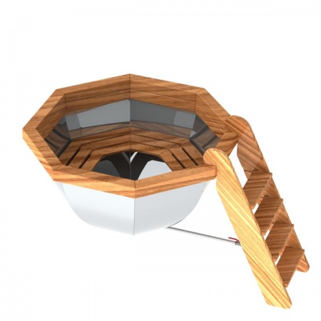 Банный чан 6 граней с обшивкой и лестницей Банный чан 6 граней с обшивкой и лестницей